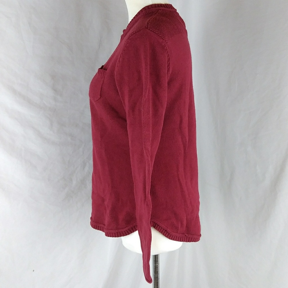3/20$Cotton blend knit sweater fall pocket size SP - Picture 6 of 8